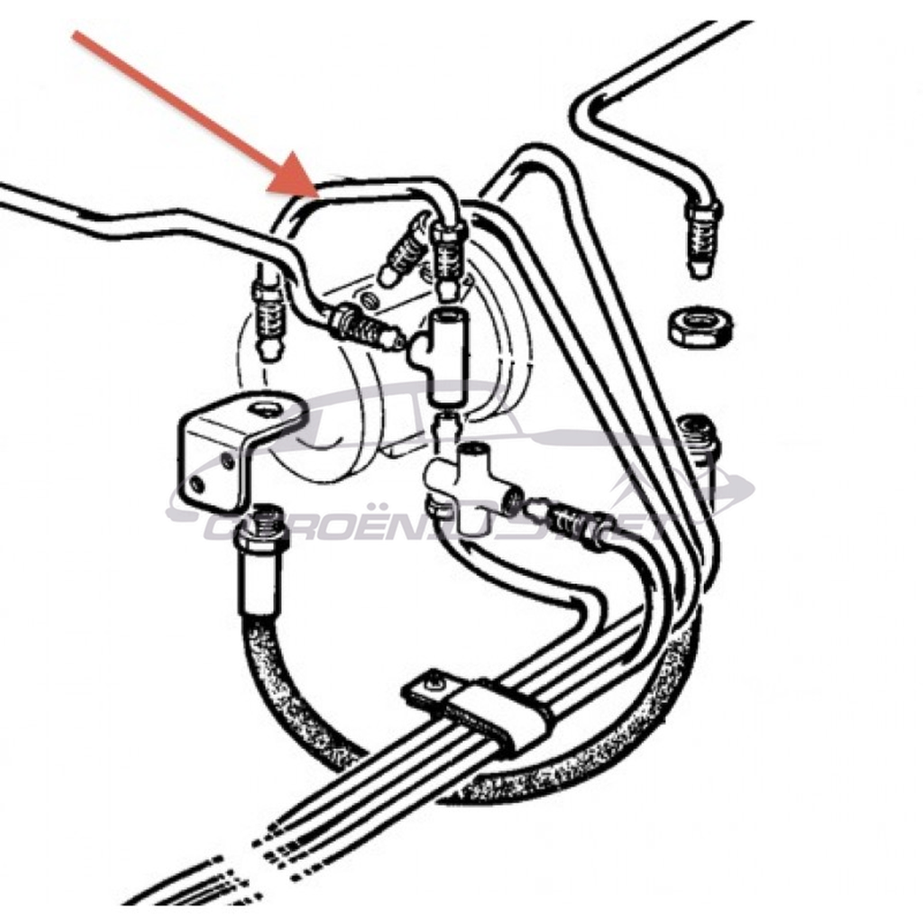 Brake pipe from 3 way to flexi