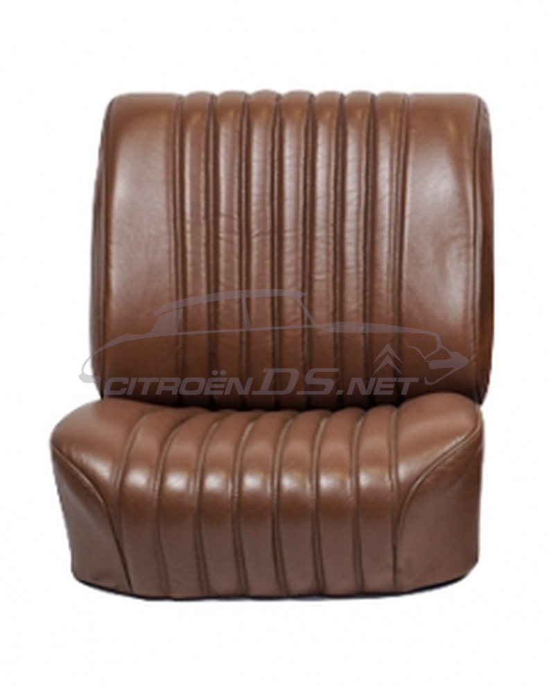 Brown leather seat cover for a complete front seat in perfect quality. Like the original! Delivery time approx. 14 days