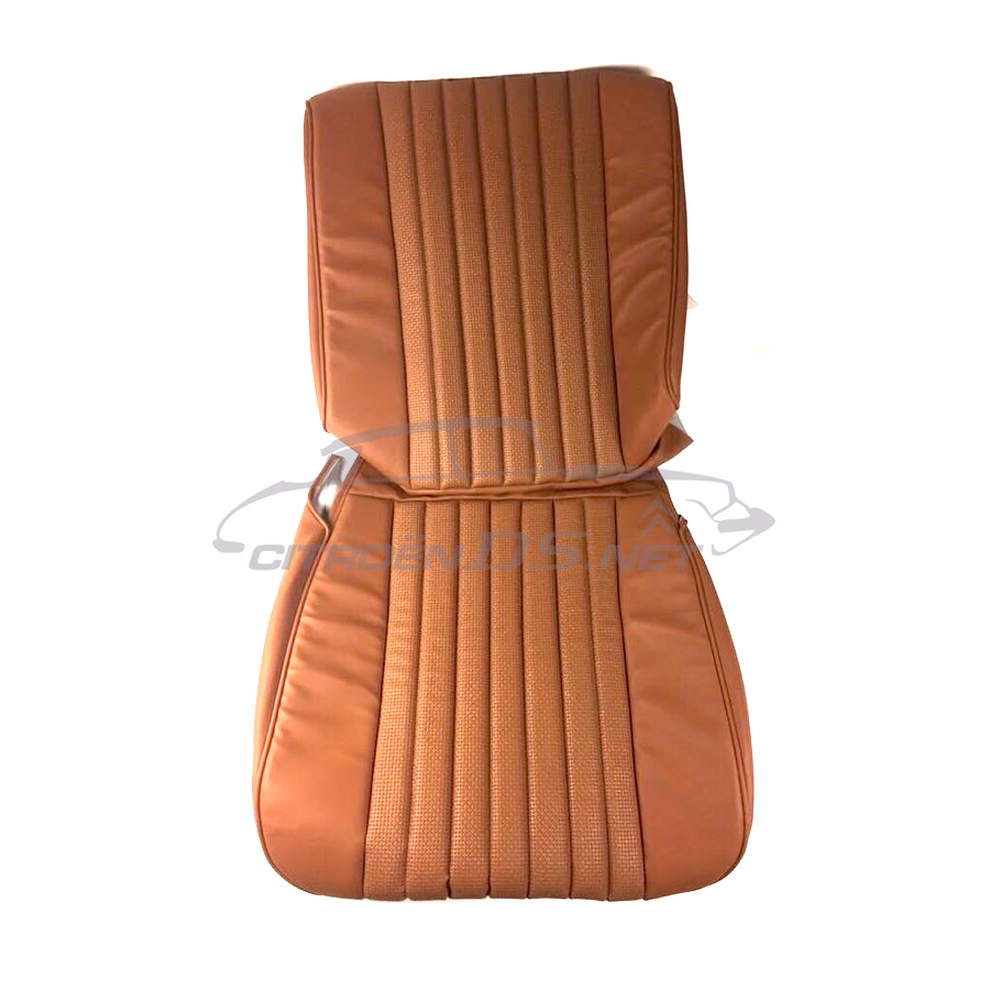 Seat covers front and rear leatherette /skai brown 'Targa Fawn' (1969-'71), Safari