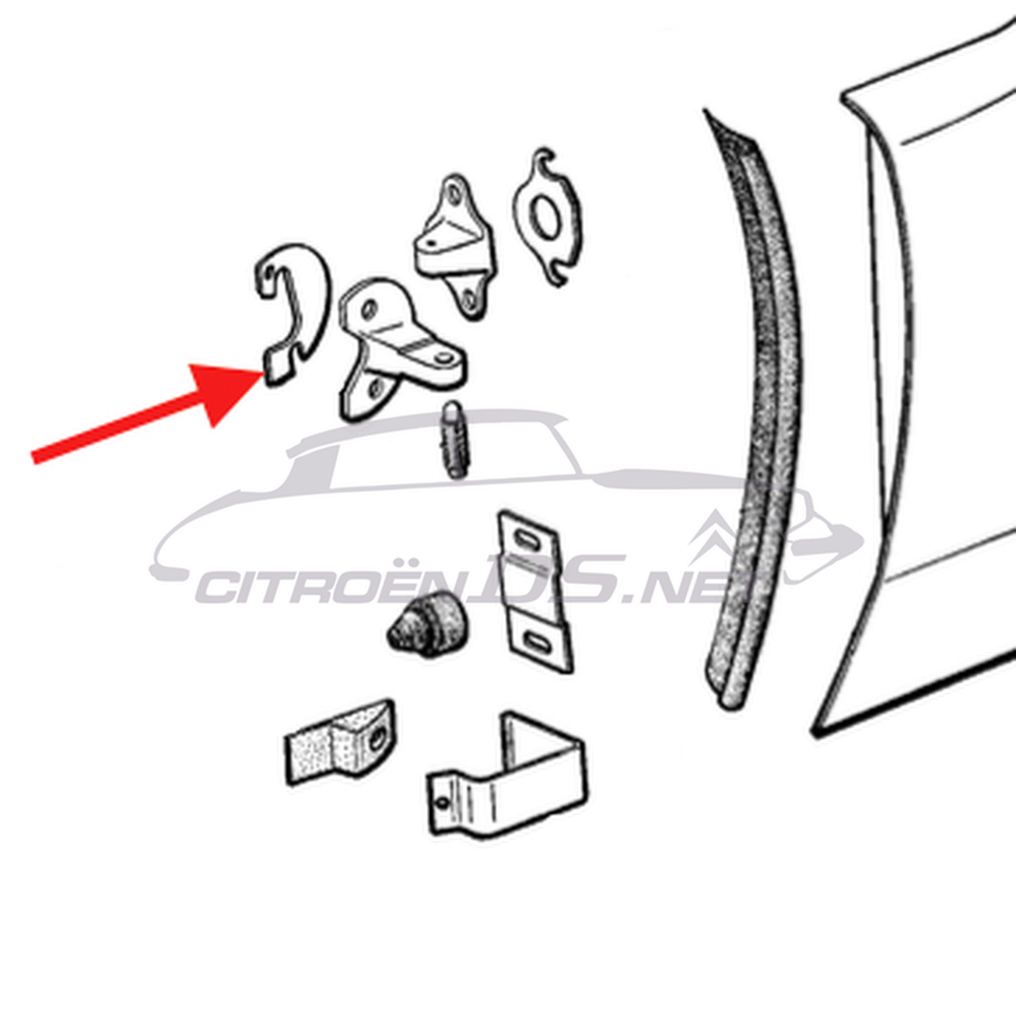 Adjustment-plate for door hinge on A-/B-pillar