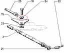 Clutch cable quadrant bush