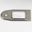 Escutcheon for check strap, rear door, Pallas, stainnless steel