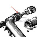 Bearings and cage, upper and lower and rear suspension arm