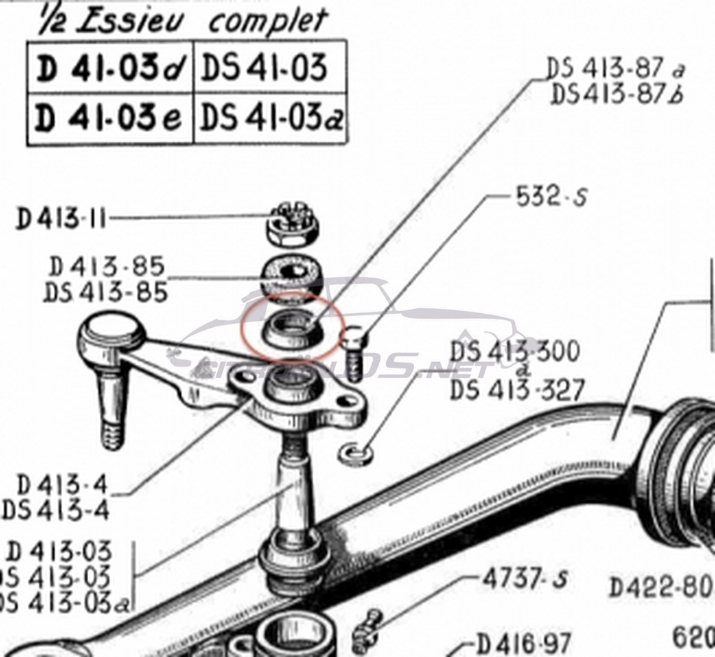 Front hub upper ball joint cover, 9mm,  1959-1965