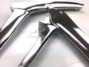 Bootlid hinges, chromed, pair