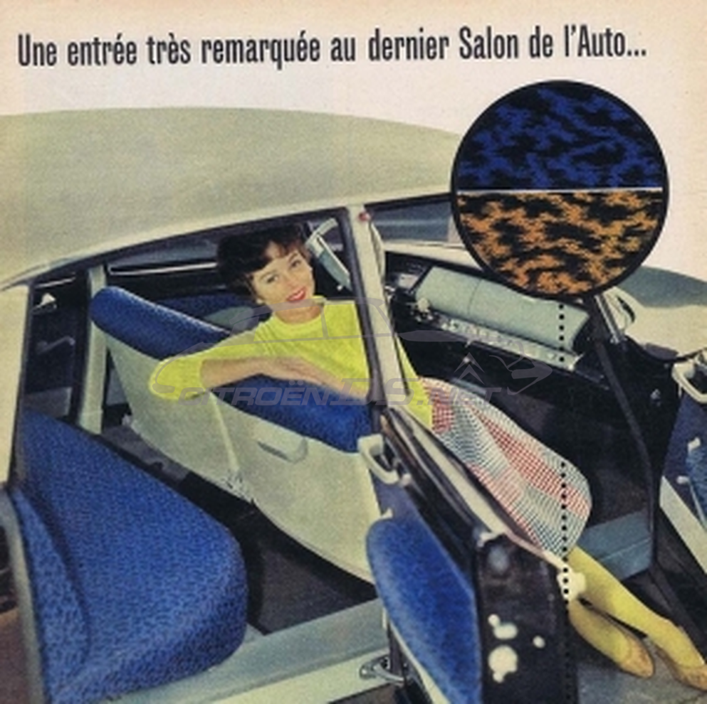 Interior complete, &quot;Helanca&quot; blue, 1958-1963, in replacement.