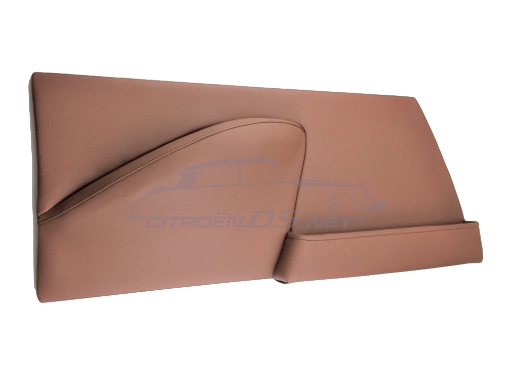 Door panels, set, Brown artificial leather, integrated armrests