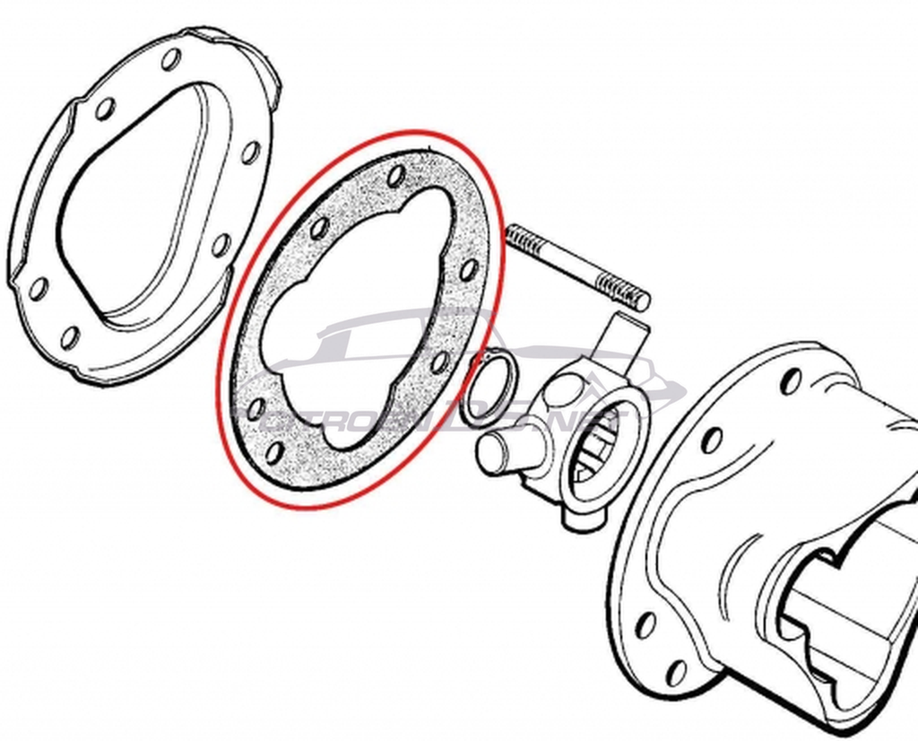 Drive shaft tri-ax housing gasket