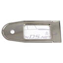 Escutcheon for check strap, rear door, Pallas, stainnless steel