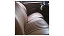 Fabric seat cover for front seat, light brown leather (&quot;Fauve&quot;).