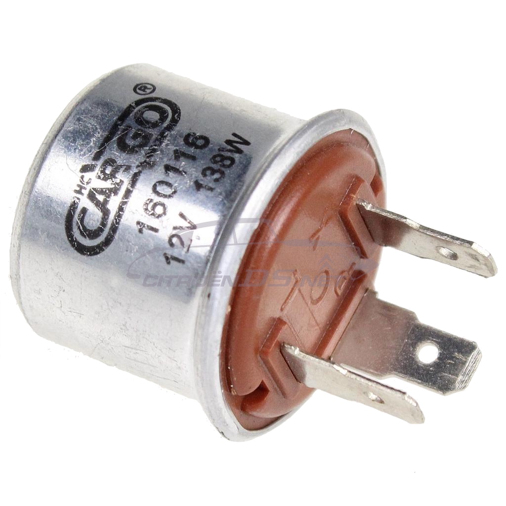 Relè lampeggiatore 12V con 3 connessioni in custodia in alluminio