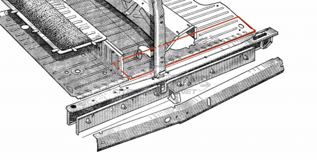 Lamiera del pianale come originale destrab larga