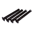 Fourreaux plastiques noirs 130mm pour appuie-tête petit modèle, jeu de 4