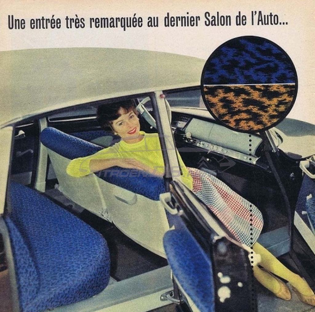 Interior complete (1958-1963), &quot;Helanca&quot; blue, exch. part