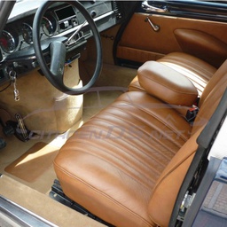 [717706/k0/Hebel/OhneKS] Pallas complete interior leather, 2-tone &quot;fauve&quot;, Exch. (Without headrest, Crome lever (Pallas until 07/1968), k0)