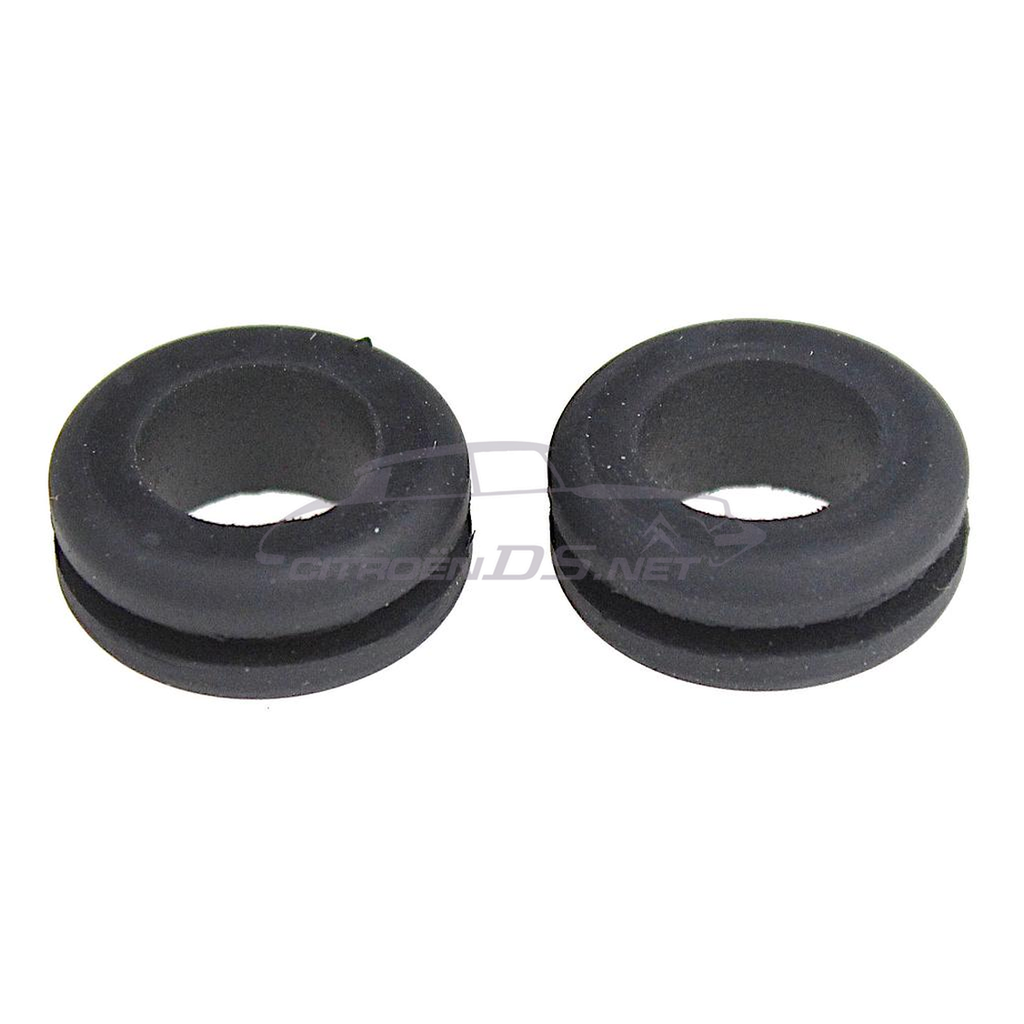 Rubber grommet in cross member under spare wheel,