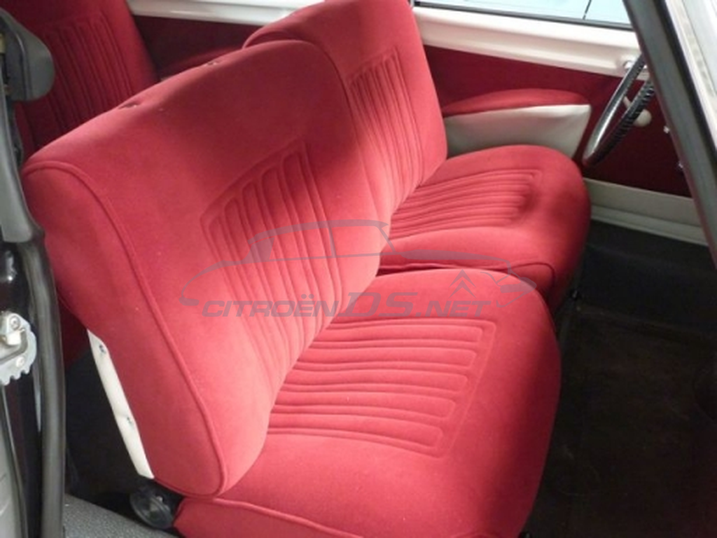 Seat covers ID-DS print pattern 'Cornaline red' 1969-1975, set front and rear