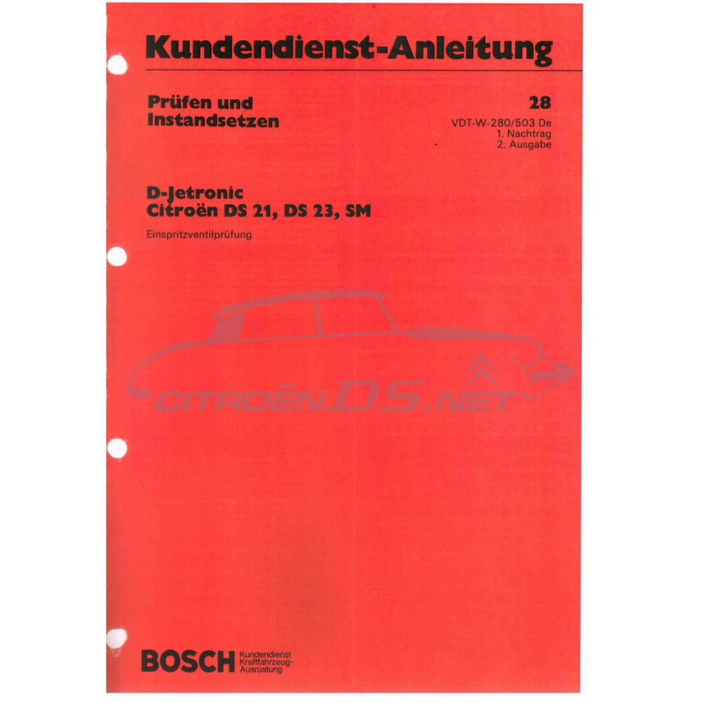 Kundendienstanleitung D-Jetronic DS 21/23, SM