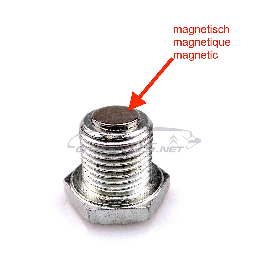 Bouchon de vidange dans le carter d'huile, fix. magnétique.