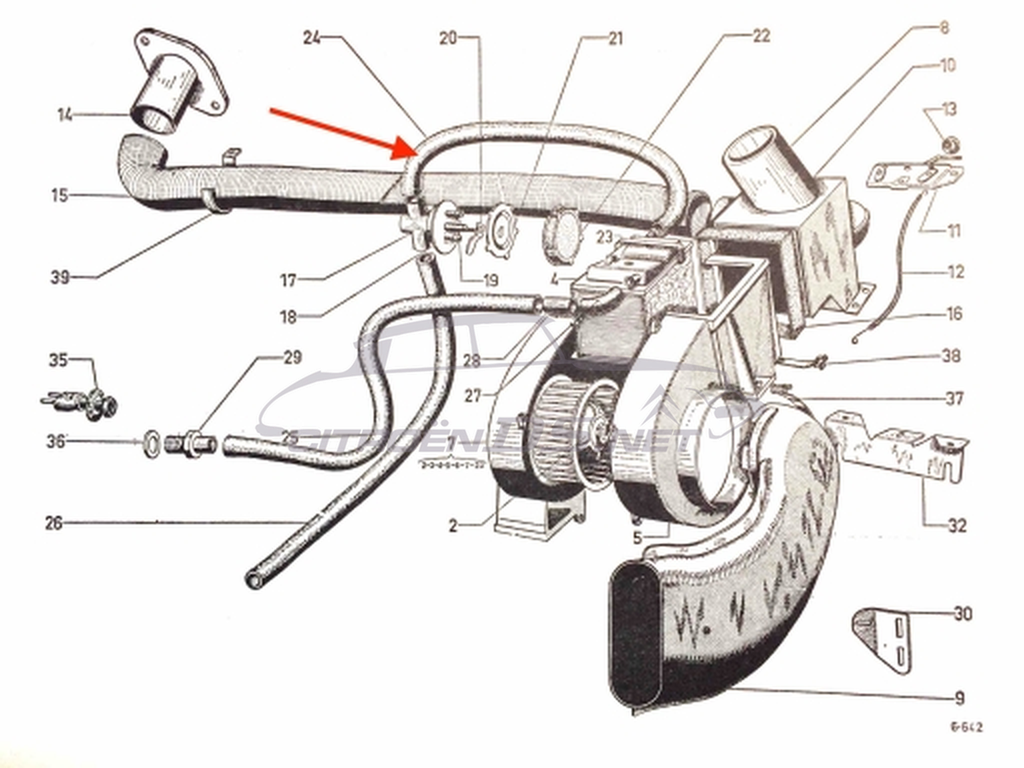 Durite du robinet vers radiateur de chauffage, HY