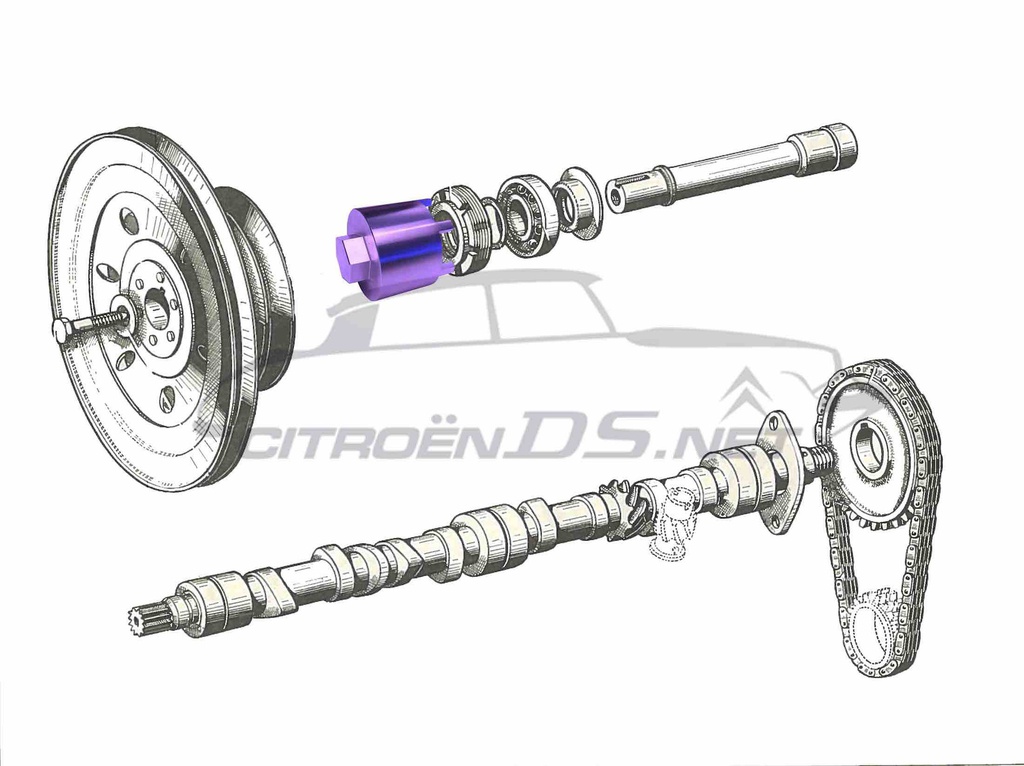 Tool for camshaft bearing nut &lt;-1965