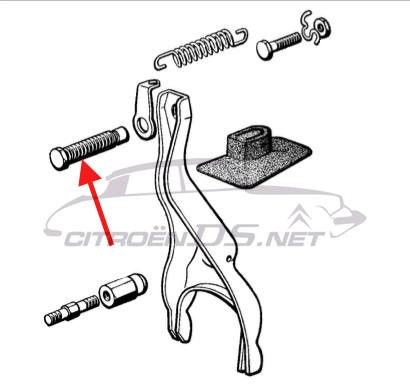 Clutch adjusting screw, mech. gearbox, 09/1965-07/1972, used