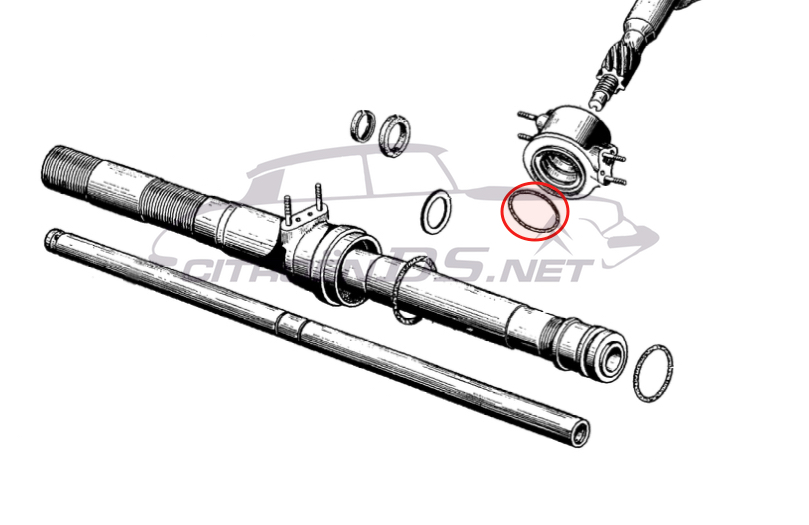 Rubber ring in steering rack &lt;-07/1966