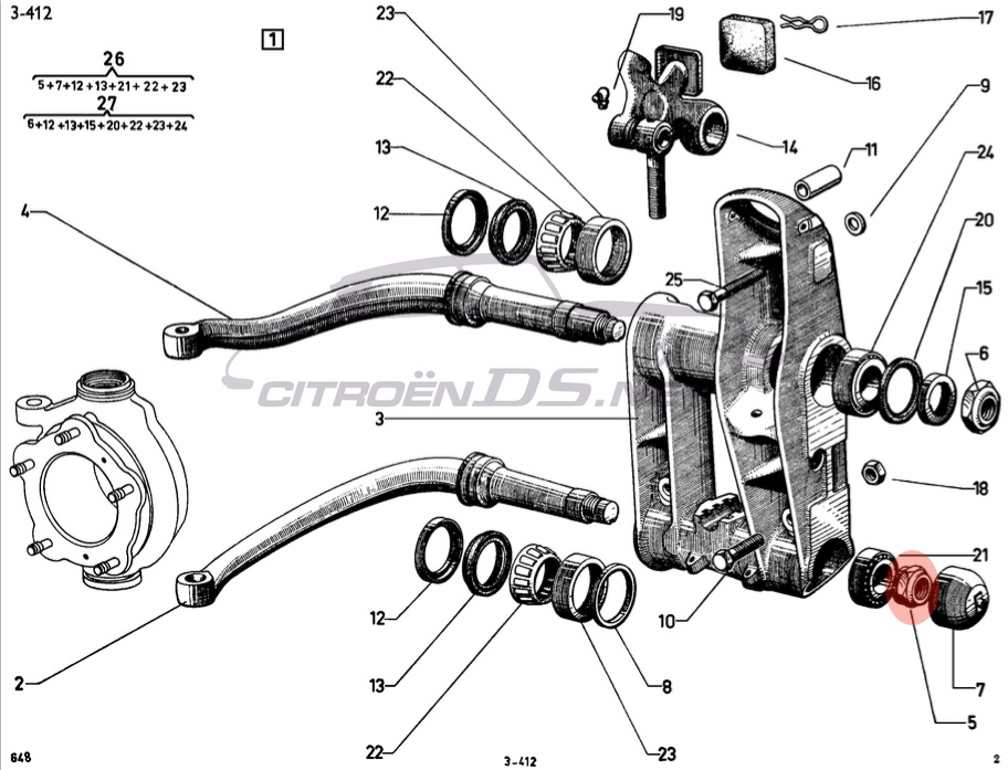 Nut for lower front suspension arm, new old stock