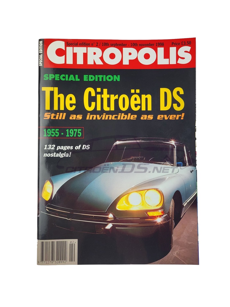 Magazin Zeitschrift Citropolis- Special Edition &quot;The Citroën DS &quot; nr 2/10 sept-10 nov 1998, Englische Ausgabe