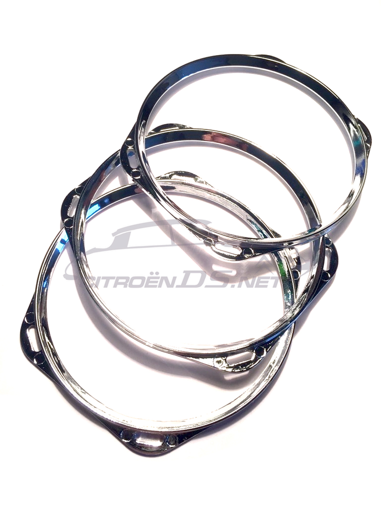 Chromed plastic ring for instrument unit, 1970-1975, set of 3