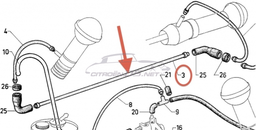 [309247] Tuyau de retour de suspension coté droit 2265mm