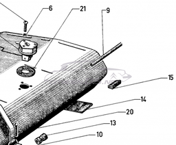 [205292] Fuel tank anti-rattle rubber, 6 required/car