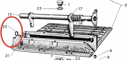 [104751] Gearbox selector spindle (cover) 'O' ring, 16.3x22x1