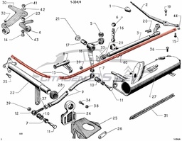 [104765] Gear cable 5-speed, second-hand for LHD