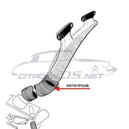 [205749] Heater hose to front windscreen ventilation duct, 1961-1969