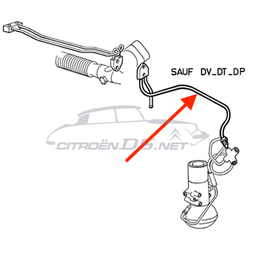 [309036] Hydraulic pipe from steering to pressure regulator DS/Safari, 1966-1975