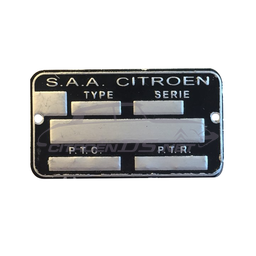 [815615] Plaquette châssis S.A.A. Citroën