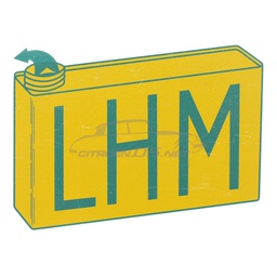 [308256] Plaque alu sur bocal &quot;LHM&quot; / fond jaune