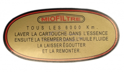 [815613] Autocollant filtre à air, oval