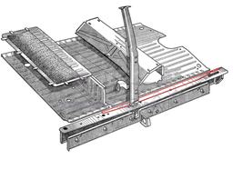 [512137] Reinforcement plate on inner sill, right side