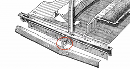 [512138] Tôle de liaison de brancard sous pied milieu G/D, la paire