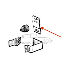 [514574] Retaining plate for door catch hinge front, second-hand