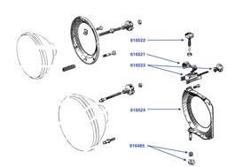 [616524] Support plate for additionnal headlight left