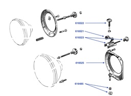 [616525] Support plate for additionnal headlight right