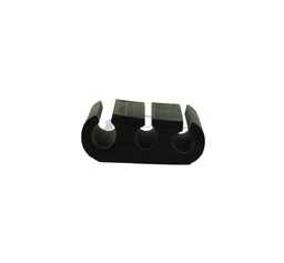 [308417] Bloc caoutchouc pour 3 tuyaux hydraulique 6,35/6,35/6,35mm