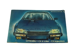 [918284] Betriebsanleitung Citroen CX 2Liter-CX Injection, ORIGINAL, die deutsche Ausgabe