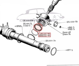 [309027] Joint torrique sur tige de commande de crémaillère, LHS, 07/1966-09/1967