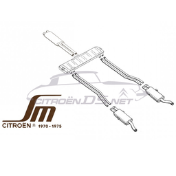 [S207030] Ligne d`échappement Citroën SM, acier, 8-pcs.